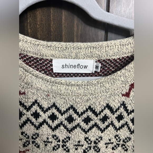 Shineflow-Reindeer Snowflake Midi Christmas Pullover Sweater Tunic-Size:Medium - Picture 9 of 9